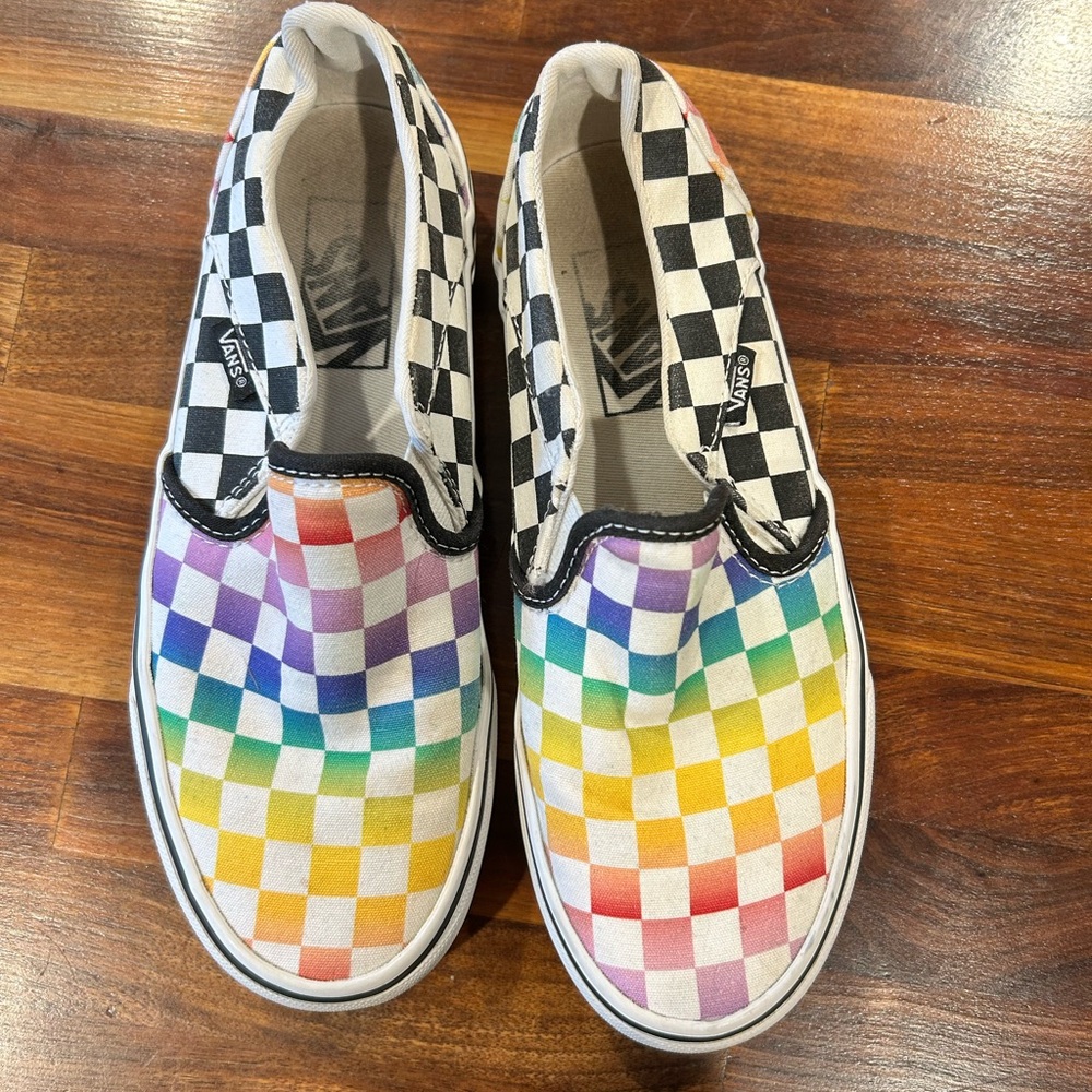 Vans Kids' Multicolor Checkered Slip-On Shoes